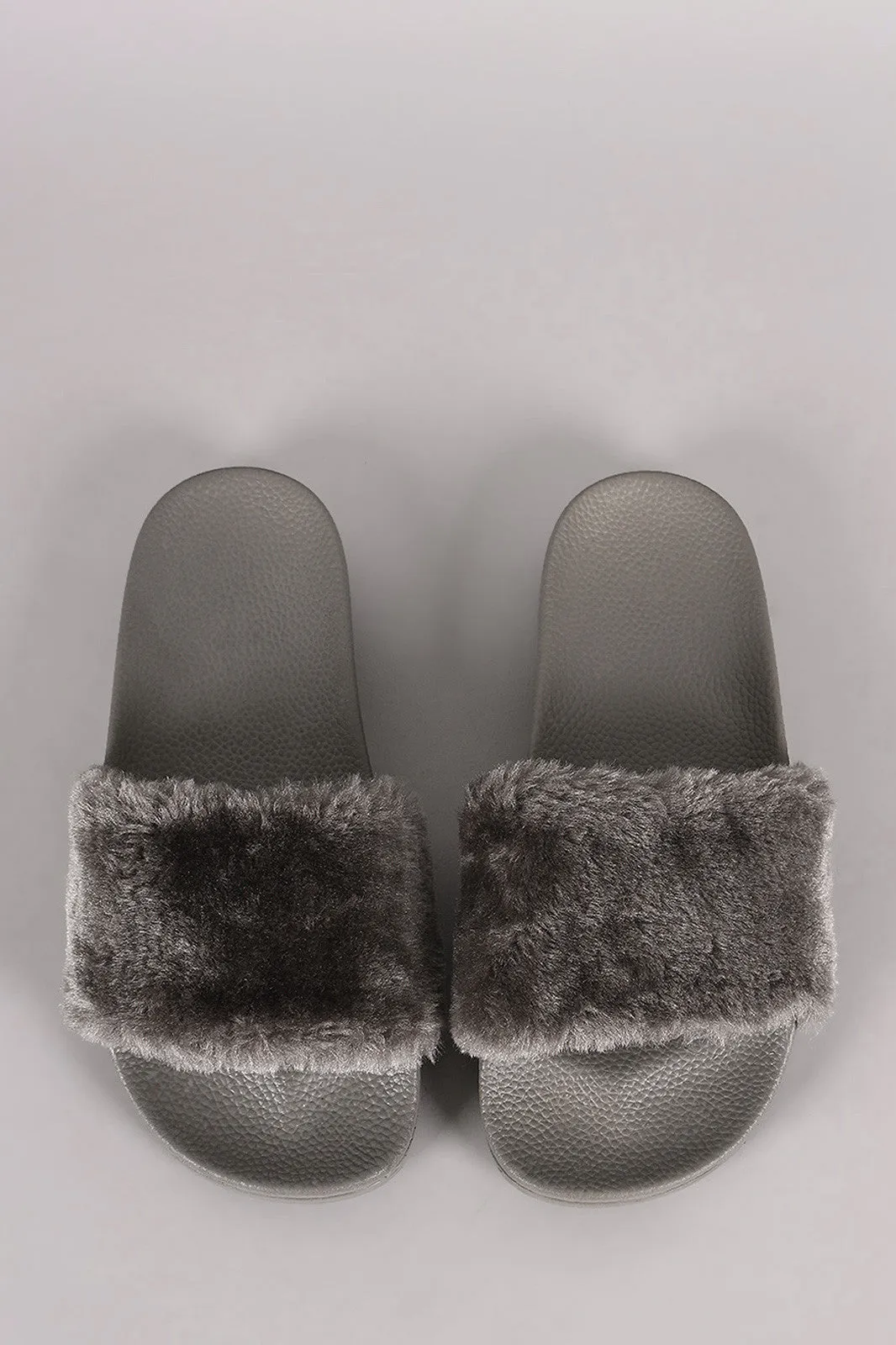 Fluffy Faux Fur Slide Sandal