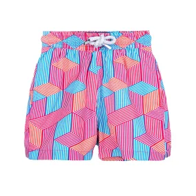 Geo Twist Kids Swim Shorts