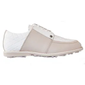 G/Fore Women's Quilted Gallivanter Golf Shoes - Snow/Stone