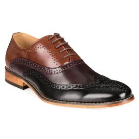 Gino Vitale Men's Three Tone Lace-up Dress Shoes