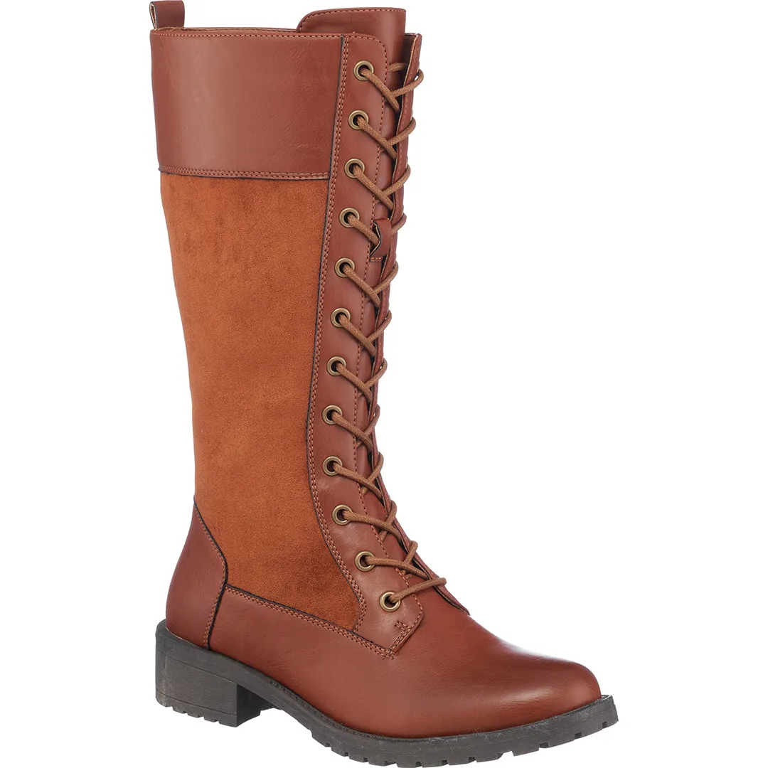 Hanker Combat Boots in Brown