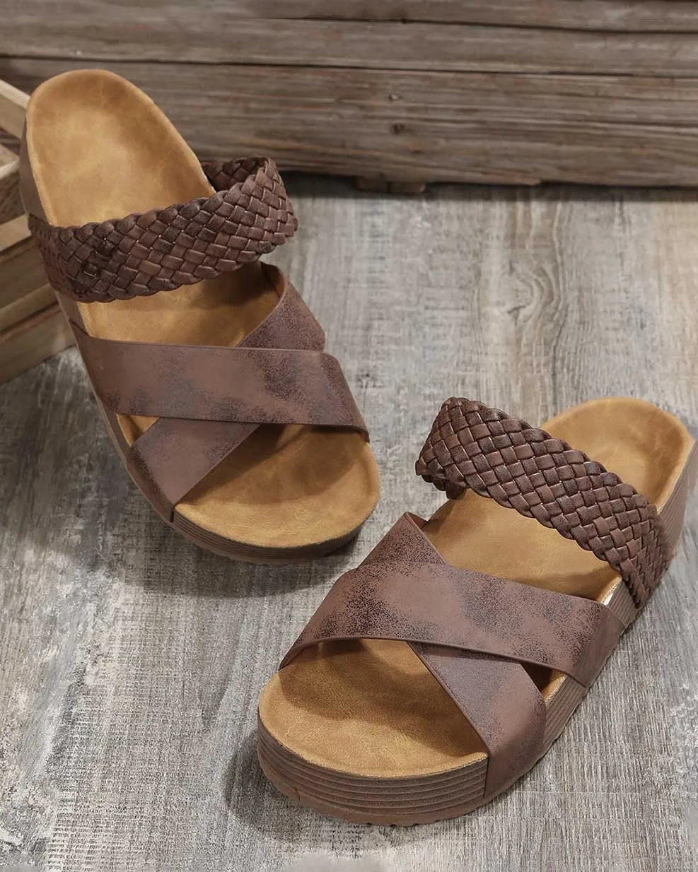 iForgirls Thick Soled Woven Sandals