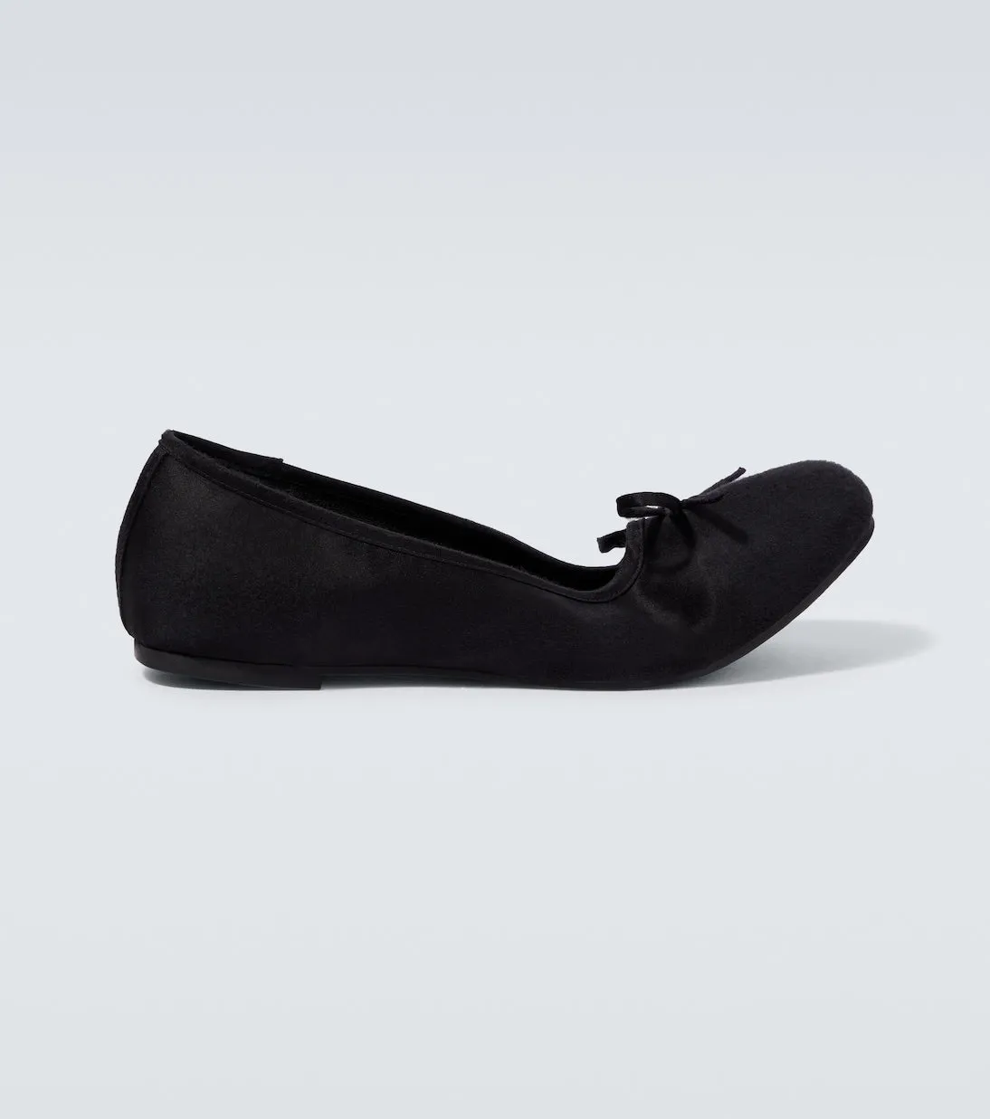 Leopold Balenciaga satin ballet flats, black