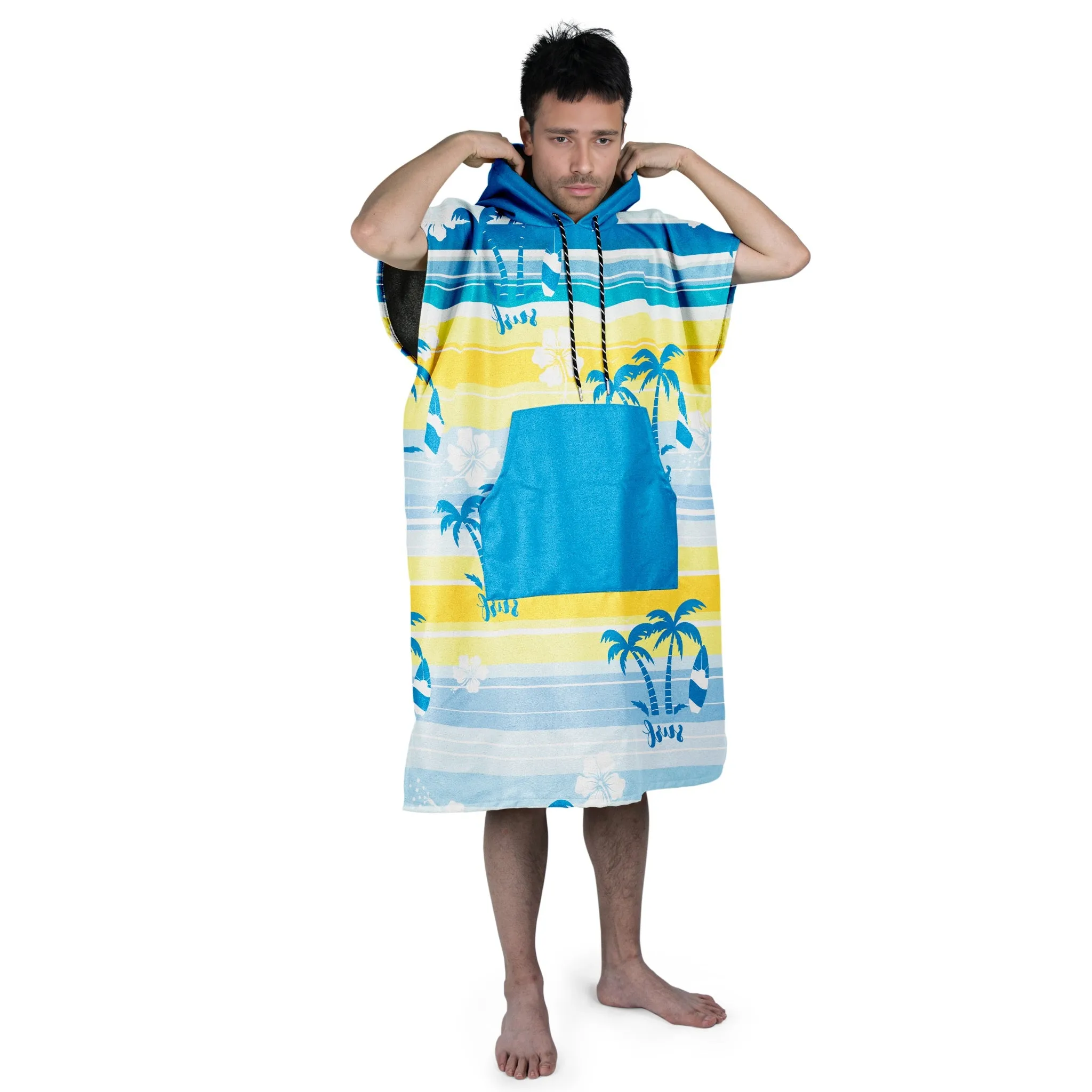 Lightweight Hooded Poncho Towel for Travel