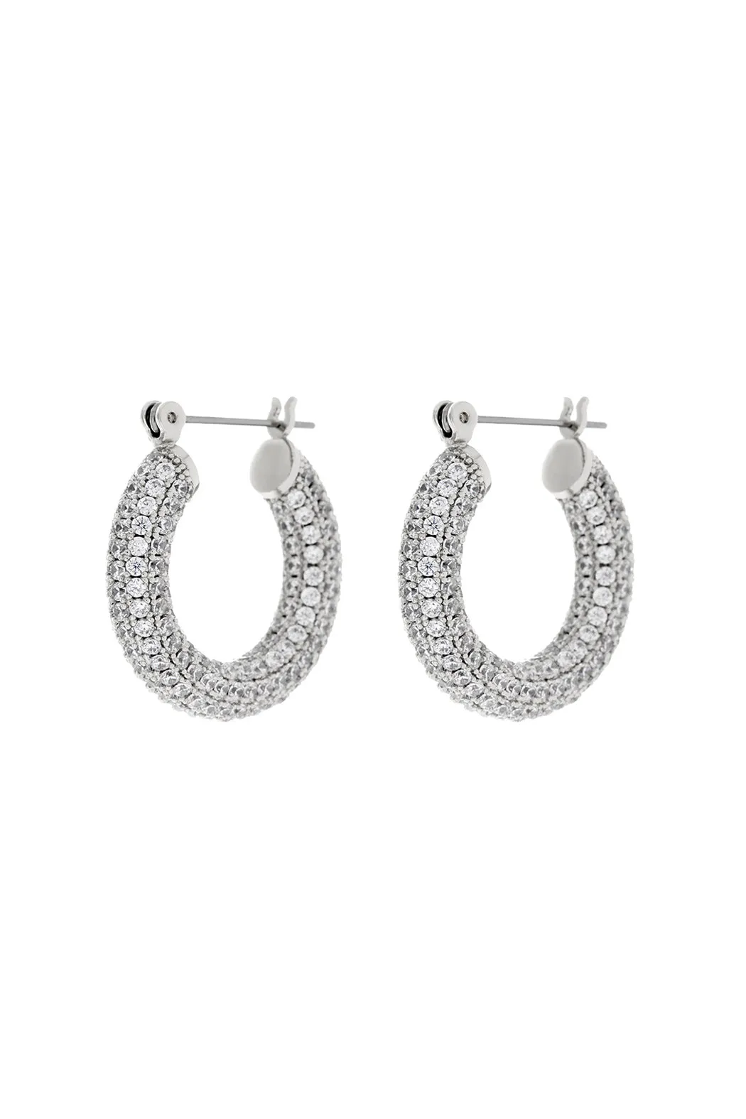 Luv Aj - Pave Baby Amalfi Hoops - Silver