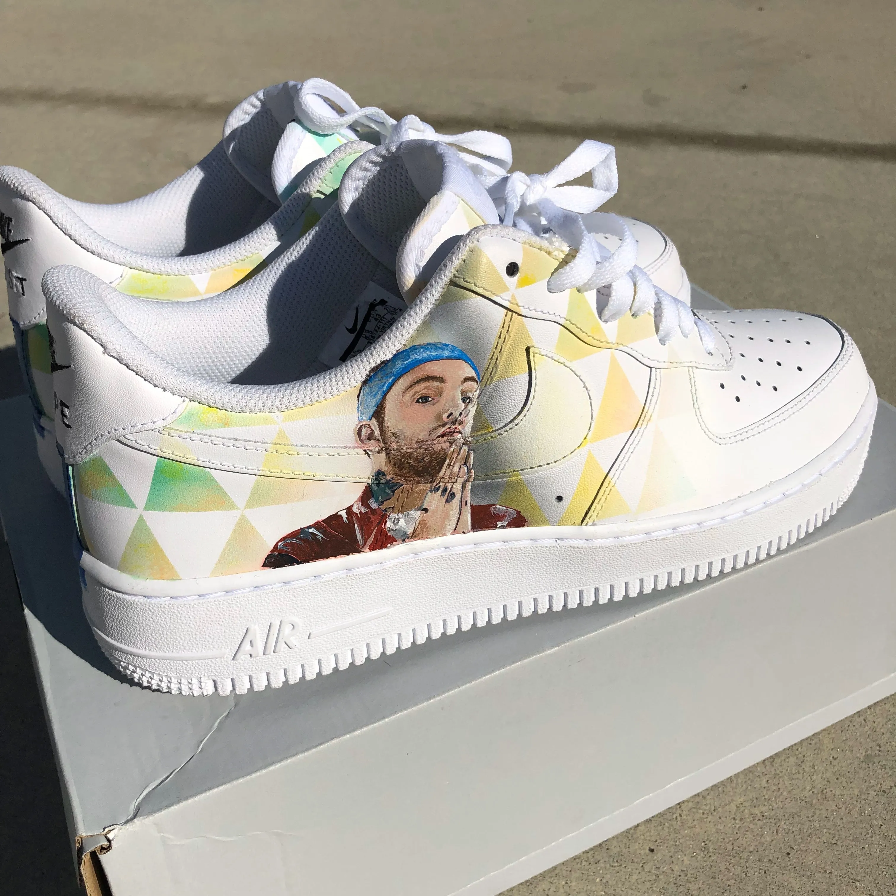 Mac Miller - Memorial of Malcom McCormick Nike Air Force 1s