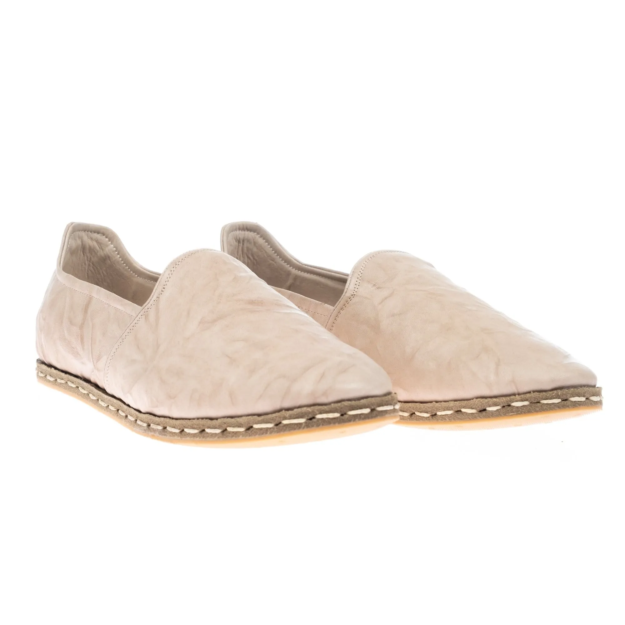 Men's Beige Slip On Shoes