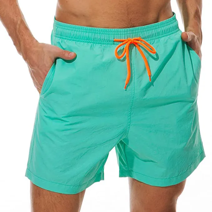 Men's Swim Trunks Quick Dry Beach Shorts with Pockets