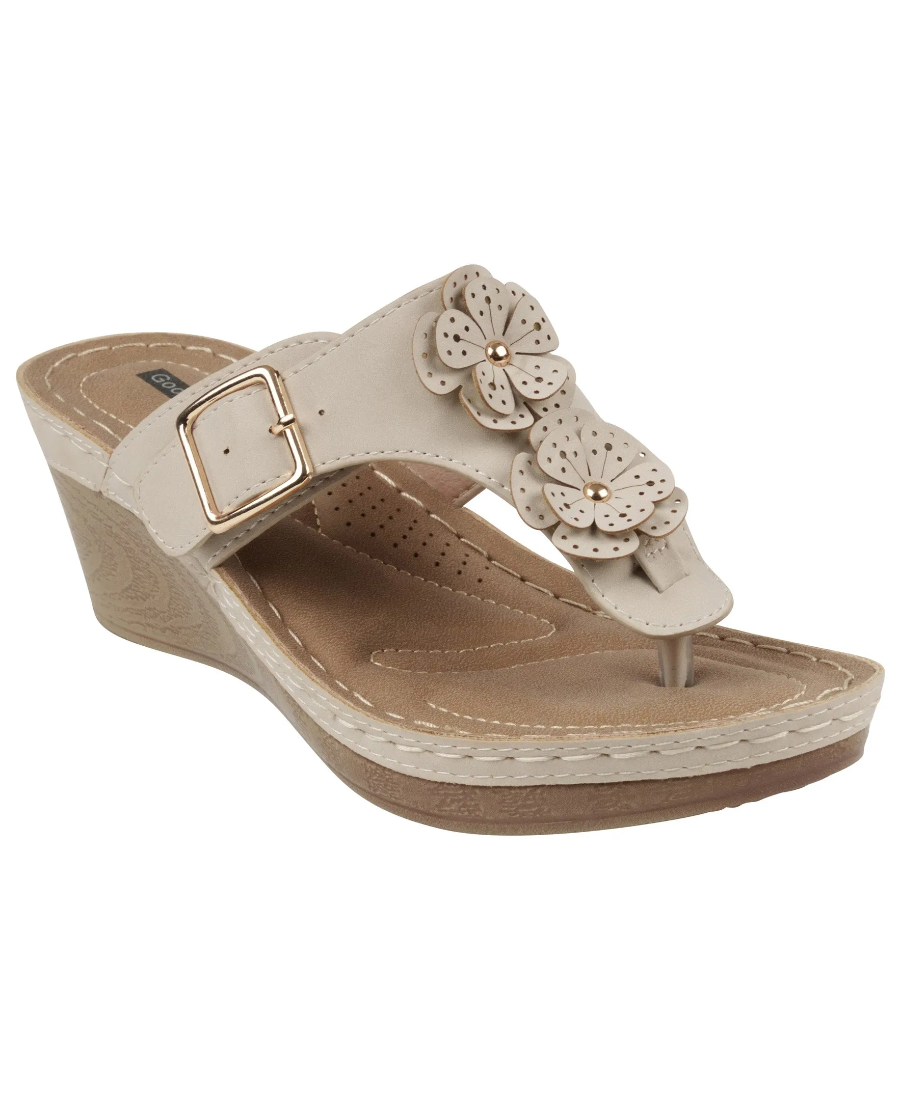 Narbone Natural Wedge Sandals