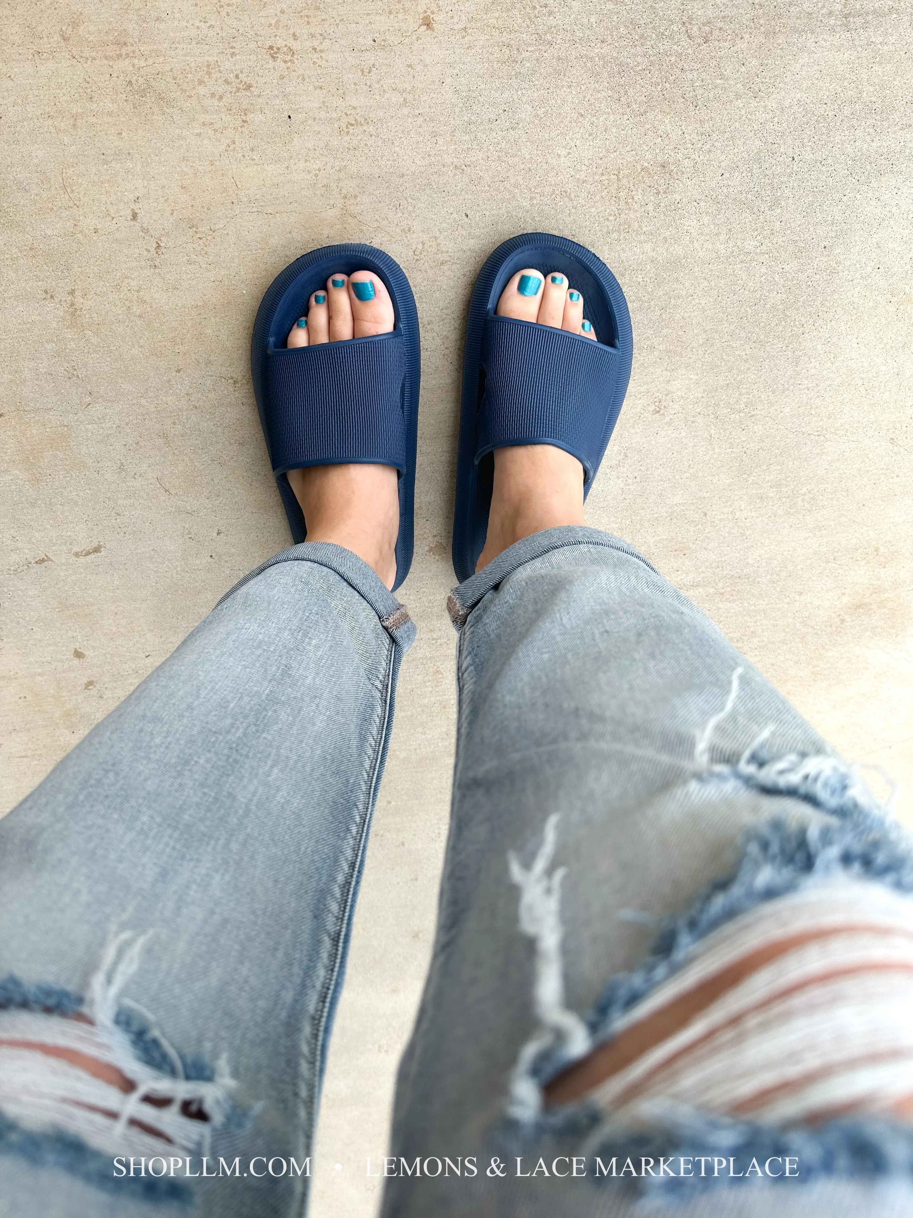 Navy Cloud Slippers