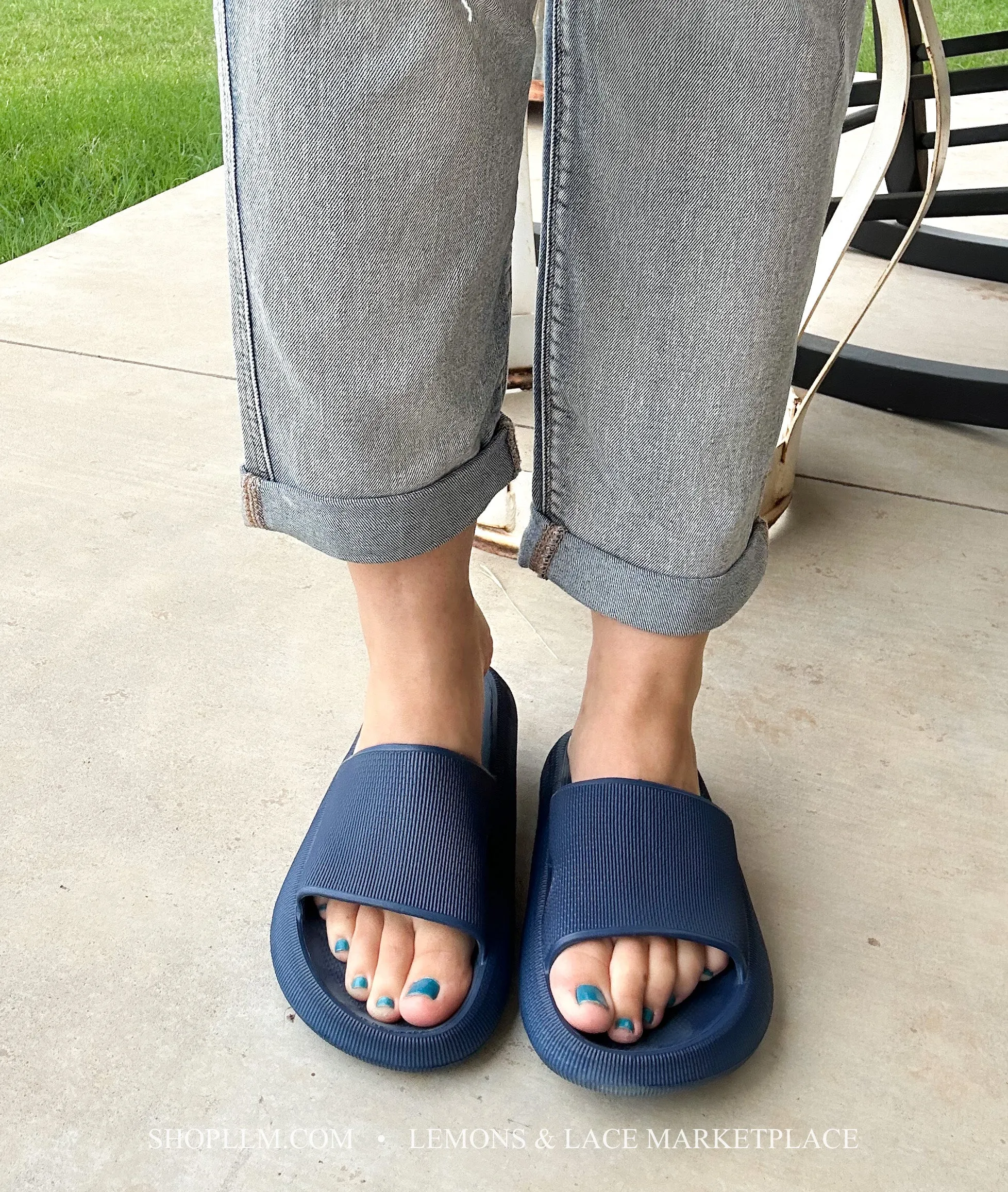 Navy Cloud Slippers