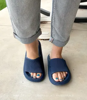 Navy Cloud Slippers