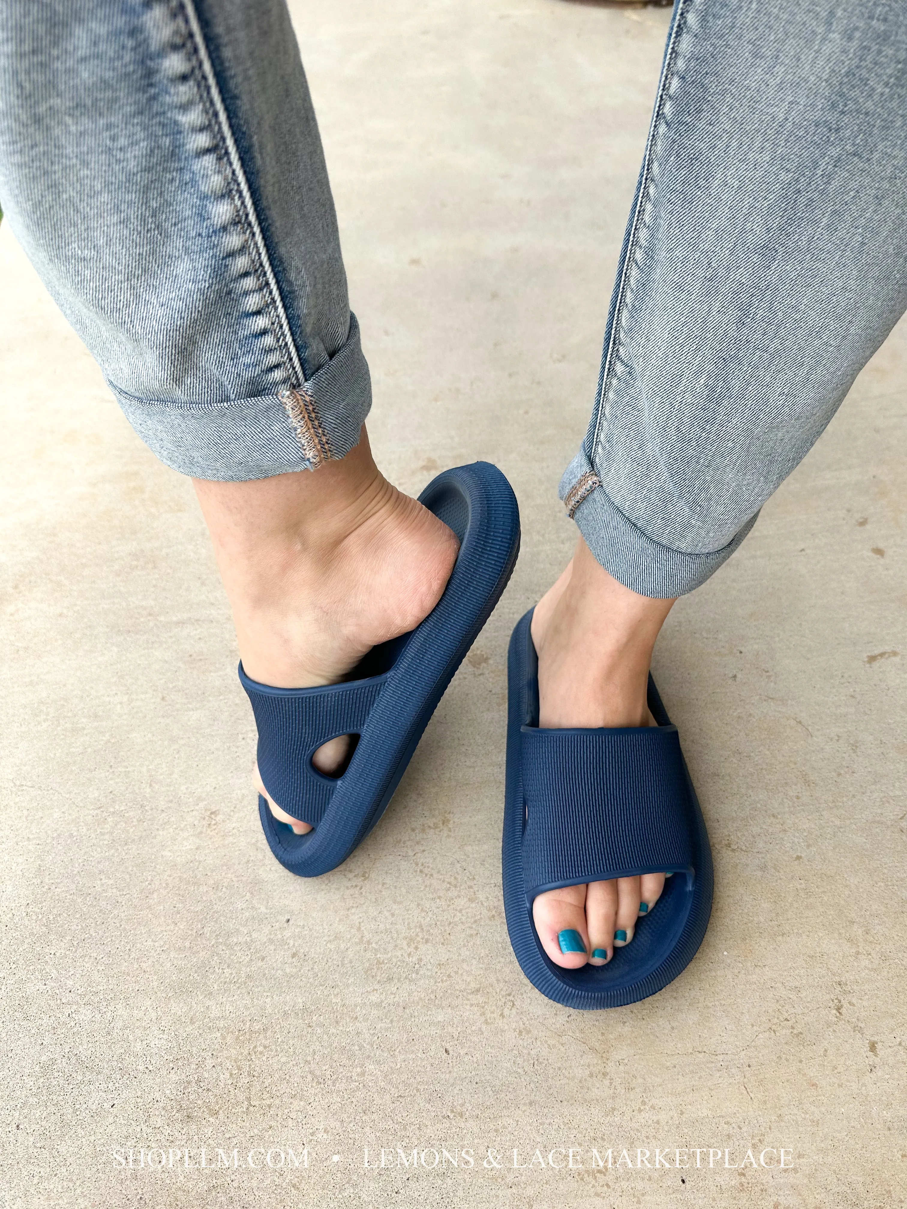 Navy Cloud Slippers