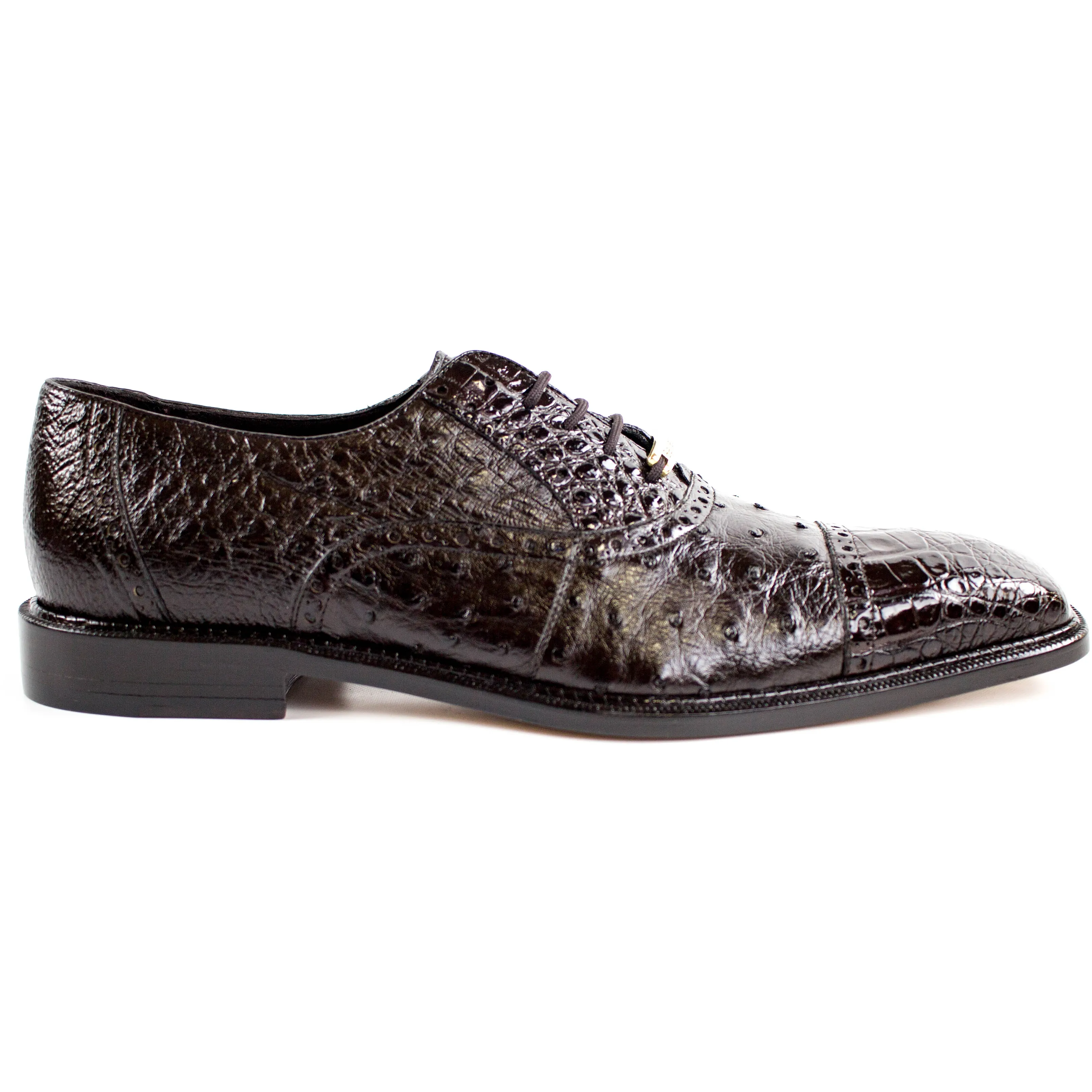 Onesto II Ostrich & Crocodile Oxford by Belvedere