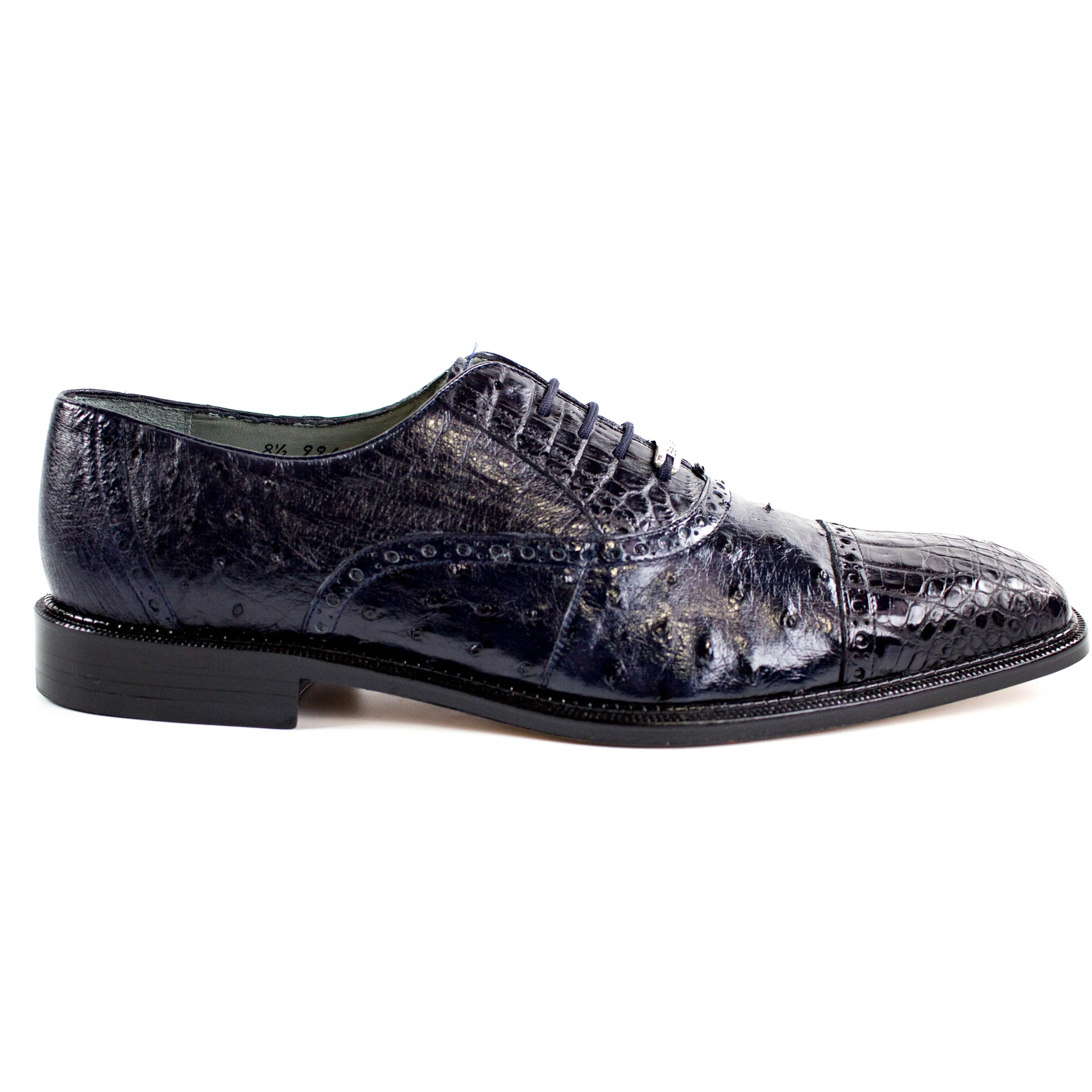 Onesto II Ostrich & Crocodile Oxford by Belvedere