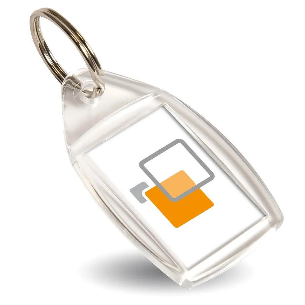 P5 Individually Bagged Blank Keyring Insert - 35 x 24mm - Pack of 10