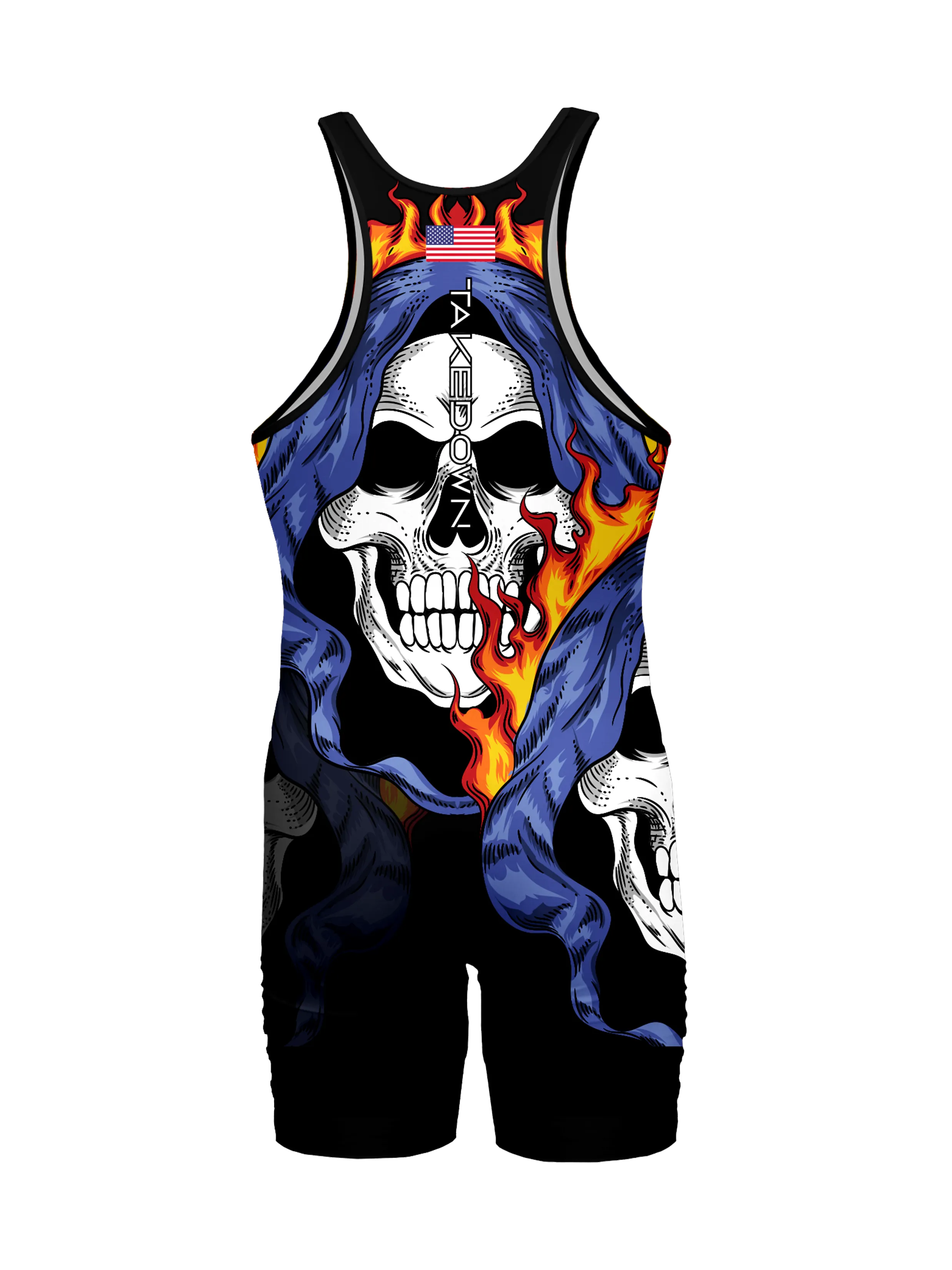 Reaper Skull Wrestling Singlet