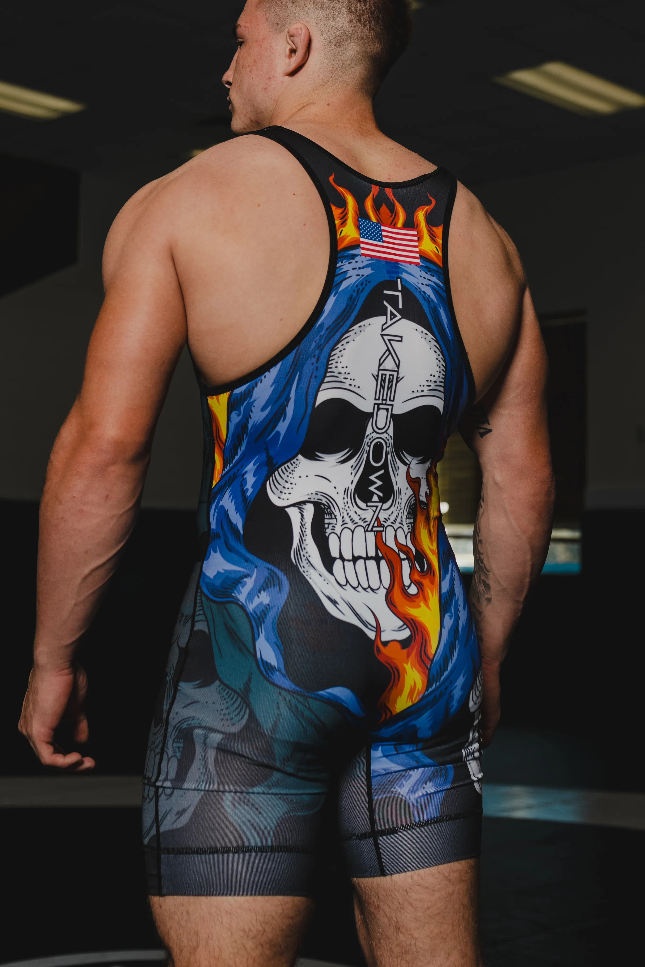 Reaper Skull Wrestling Singlet