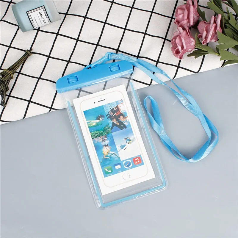 Sealed Waterproof Phone Case For Iphone Samsung Xiaomi Redmi Swimming Dry Bag Underwater Case Water Proof Bag Mobile Phone Cover