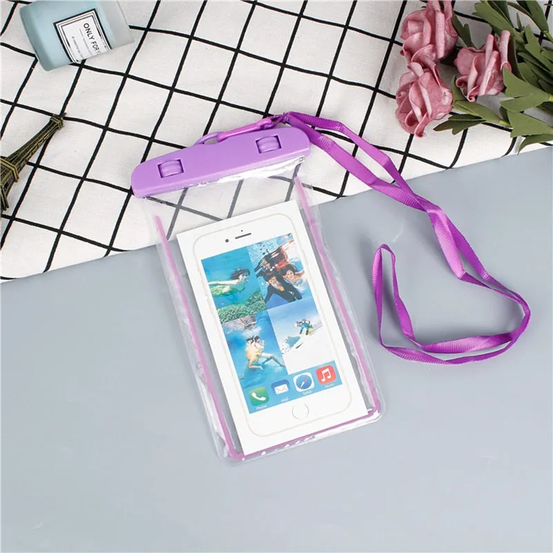 Sealed Waterproof Phone Case For Iphone Samsung Xiaomi Redmi Swimming Dry Bag Underwater Case Water Proof Bag Mobile Phone Cover