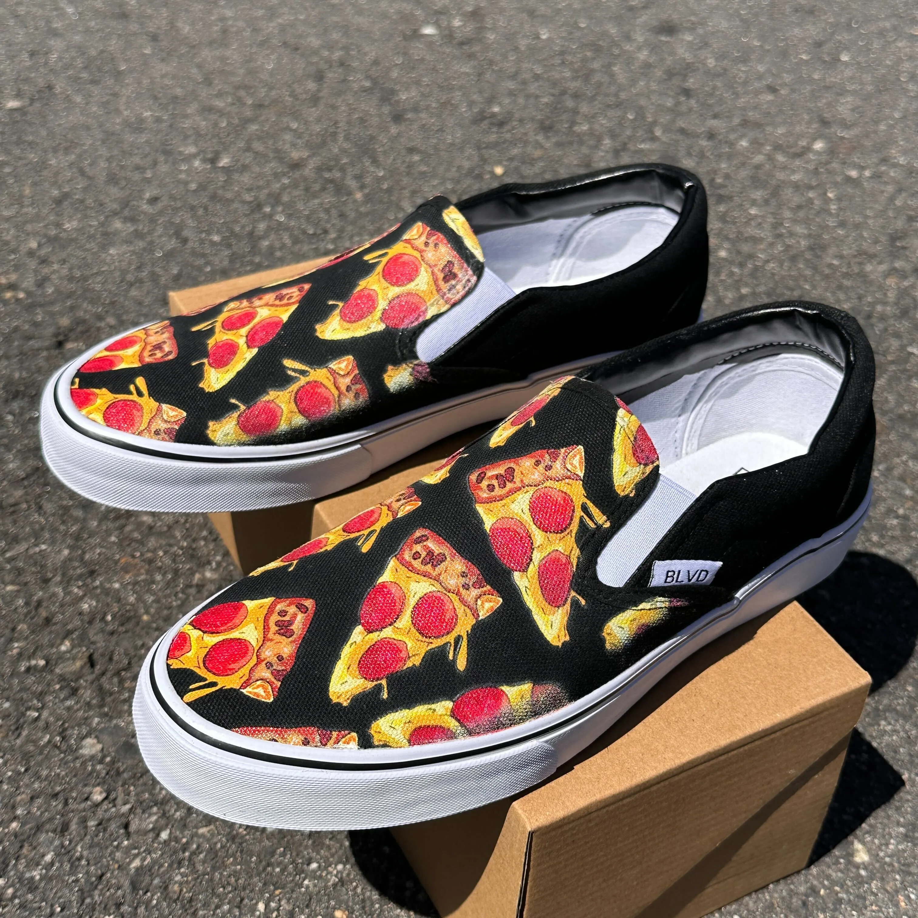 Slice O' Pizza - BLVD Custom Original Slip Ons