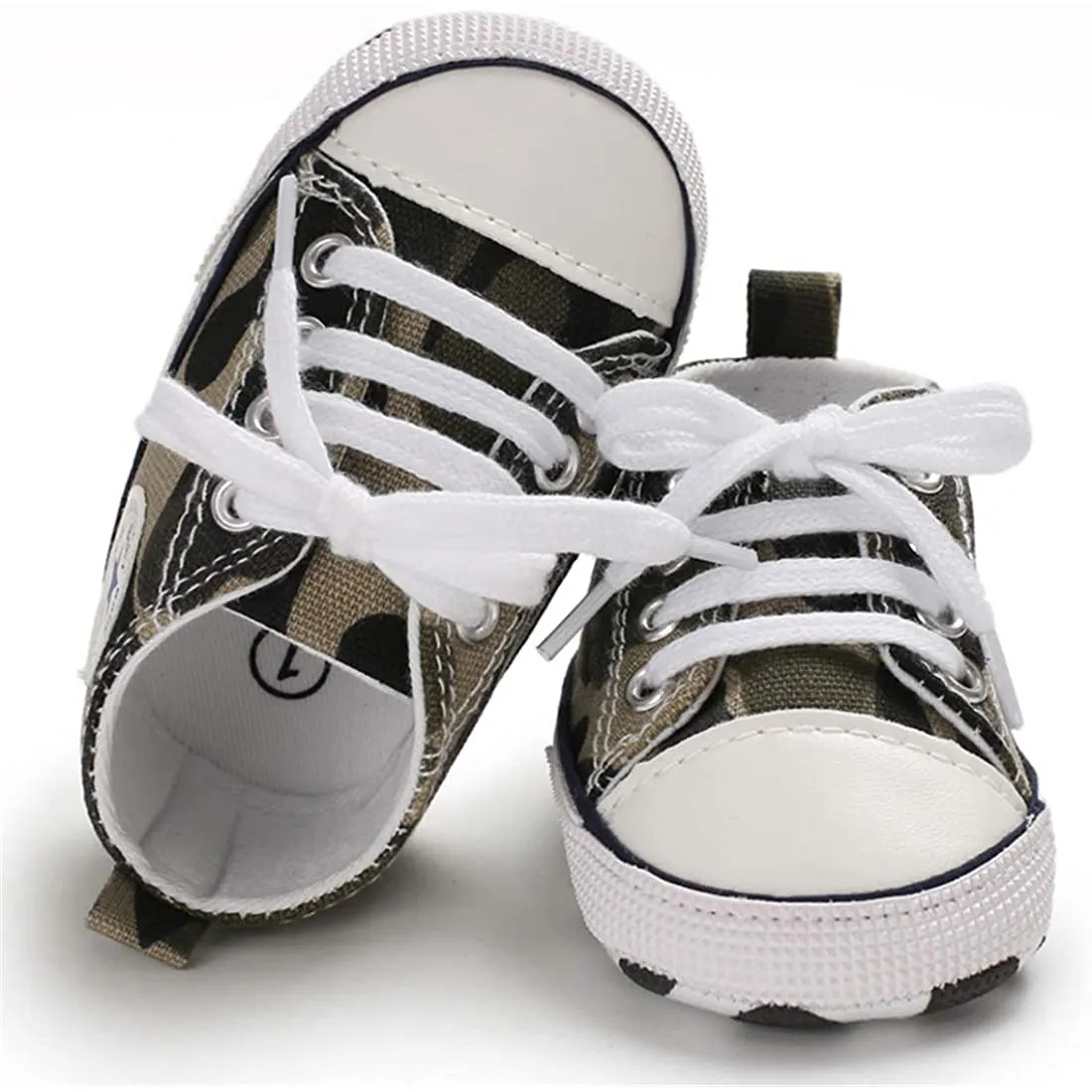 Unisex High Top Sneaker Soft Anti-Slip Sole Newborn Infant Denim Shoes