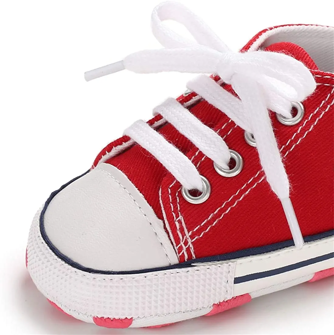 Unisex High Top Sneaker Soft Anti-Slip Sole Newborn Infant Denim Shoes