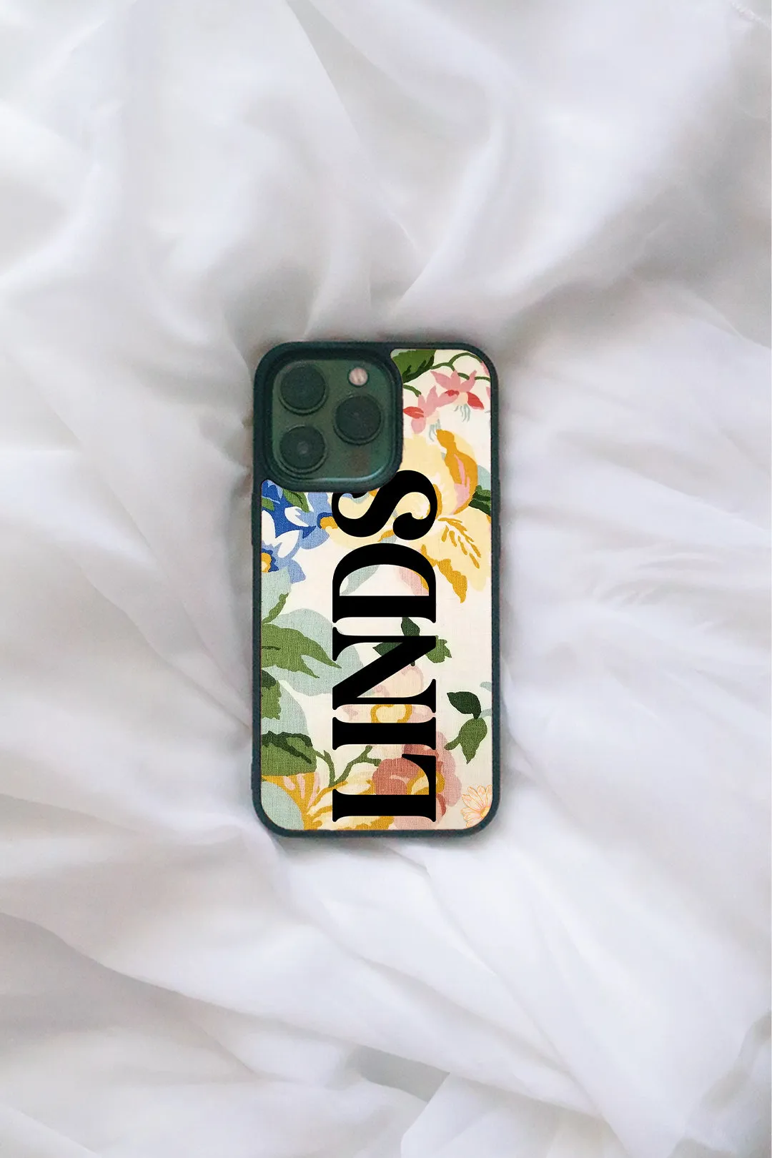 Vintage Floral Custom text iPhone case