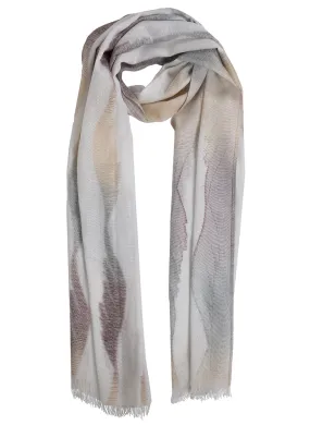 Women's Abstract Feathers Pattern Lightweight Scarf