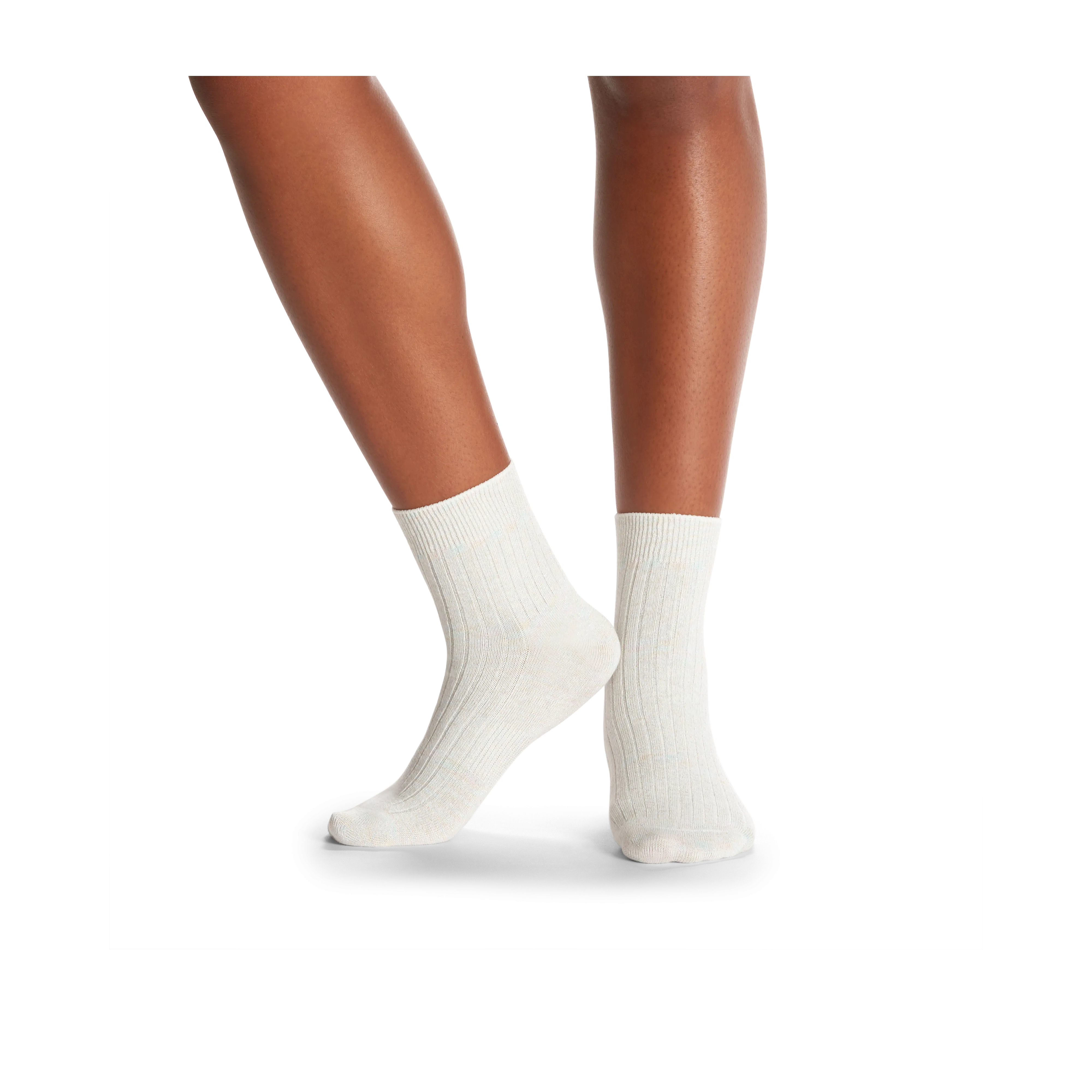 Women's Lightweight Sparkle Ribbed Quarter Socks