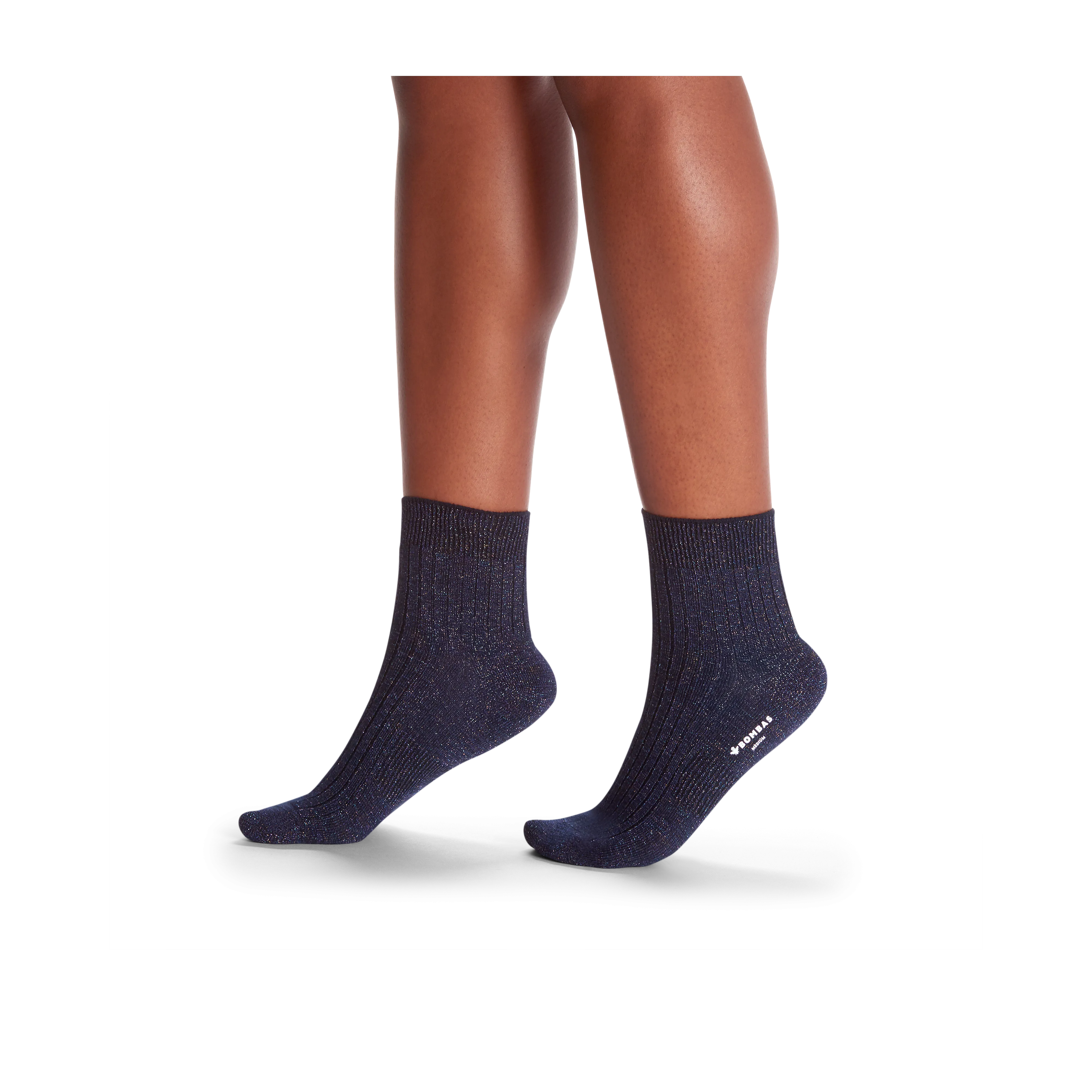 Women's Lightweight Sparkle Ribbed Quarter Socks