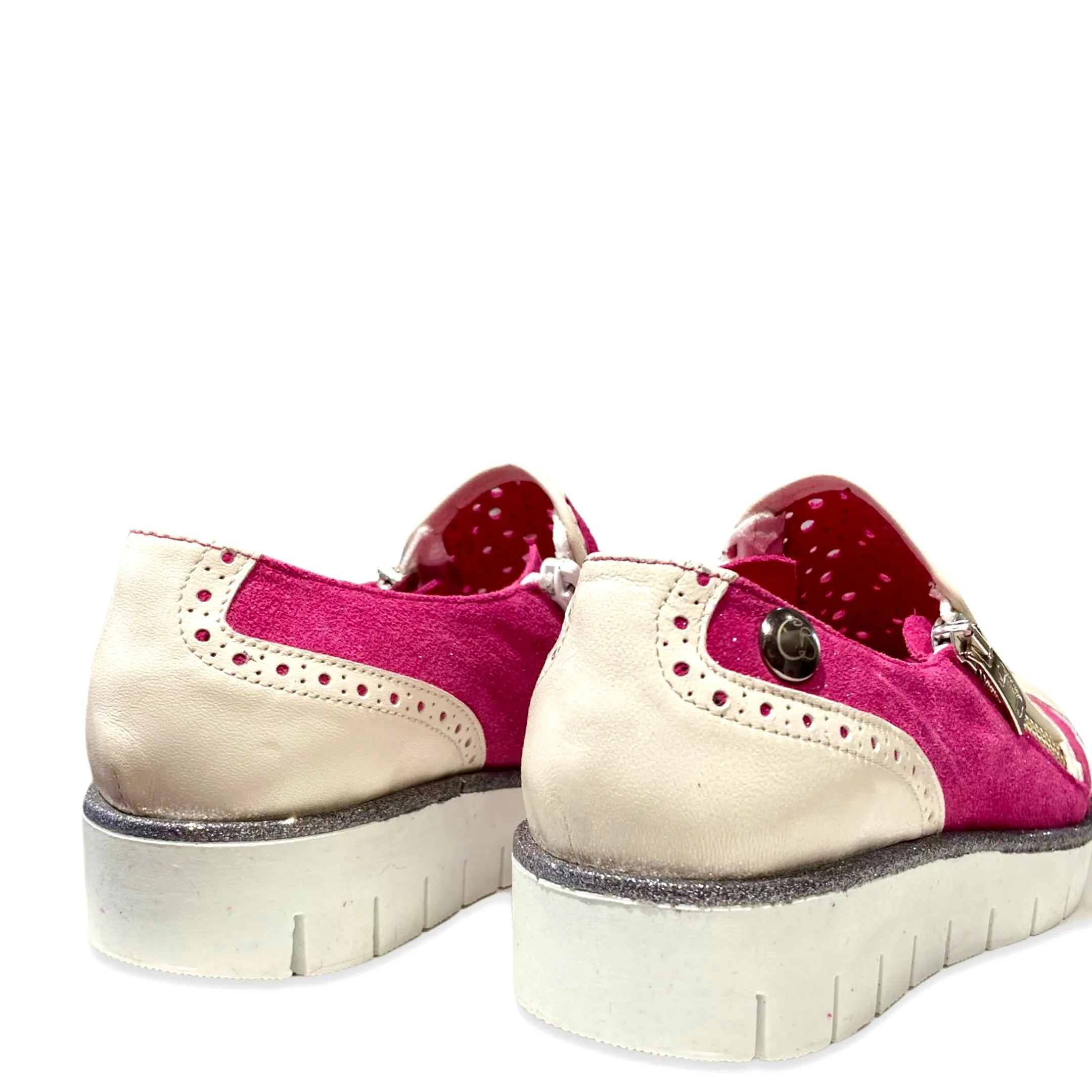 Zap - Pink/White slip on shoe