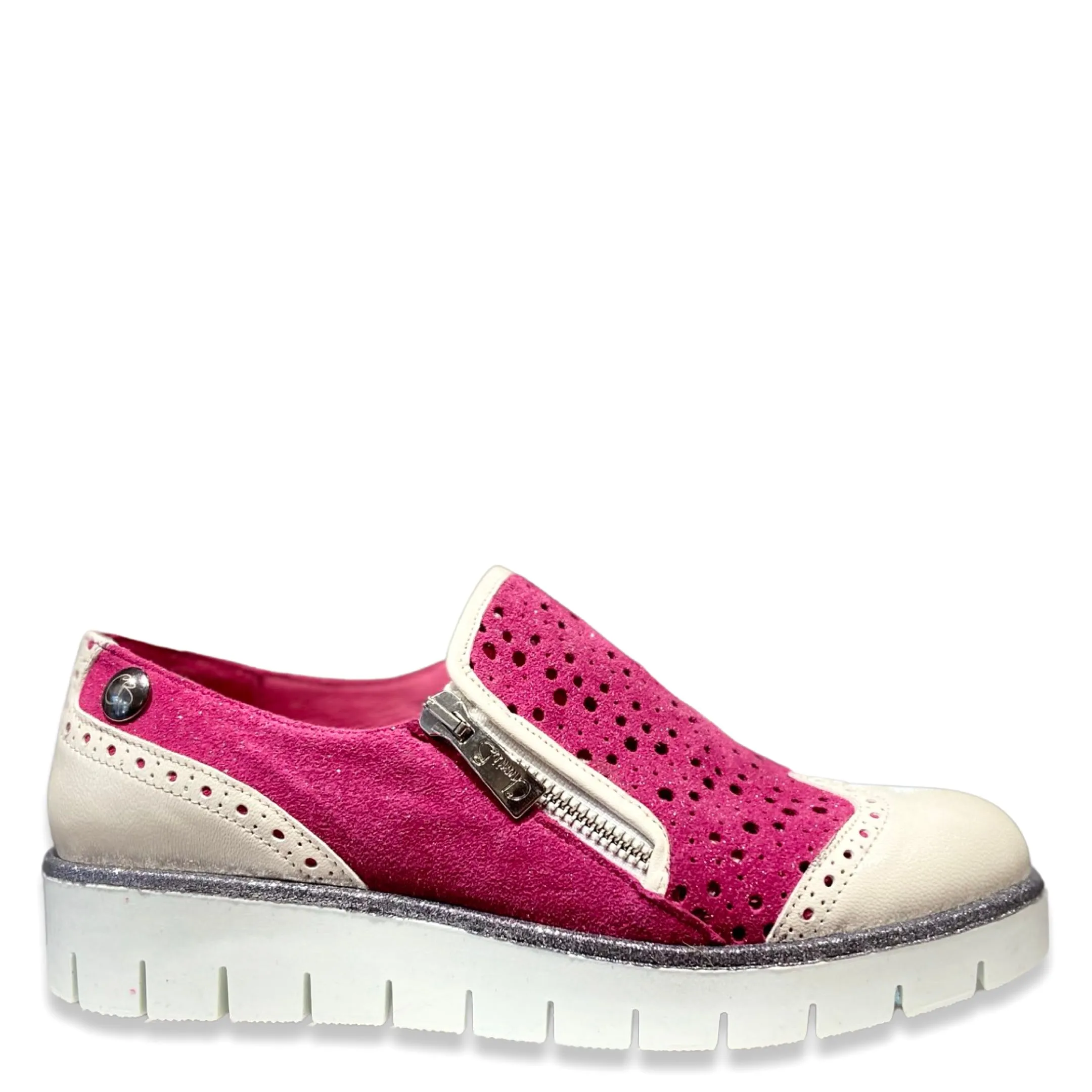 Zap - Pink/White slip on shoe